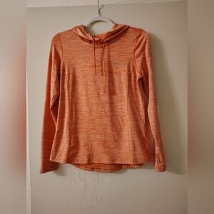 Columbia Women's Orange Hooded Long-Sleeve Performance Top